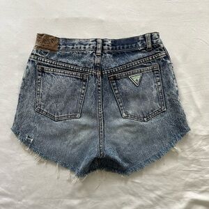 GUESS Rare Georges Marciano 1980s Acid Wash Vintage Denim Shorts, Size 28